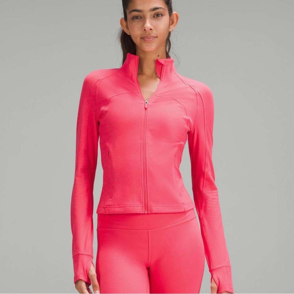 Lululemon Women's Pink/Lipgloss Cropped Define Jacket and Leggings Set